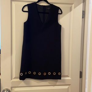 Rachel Zoe black shift dress w embellishments